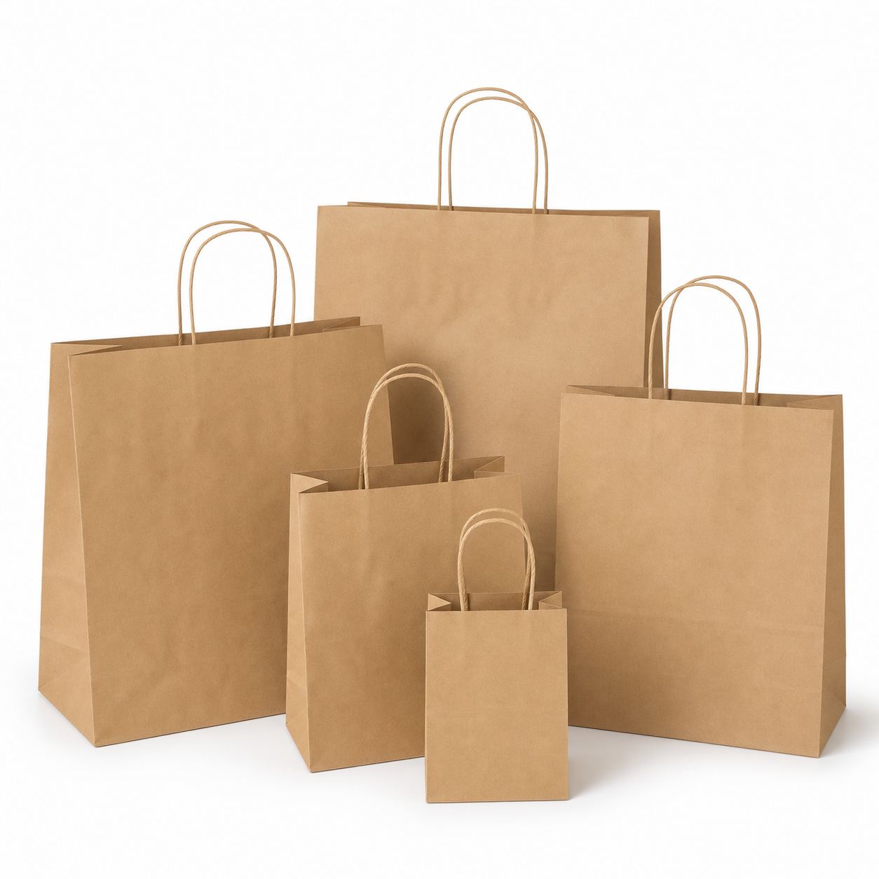 Imagem de amostra de produto de sacos de papel kraft personalizados