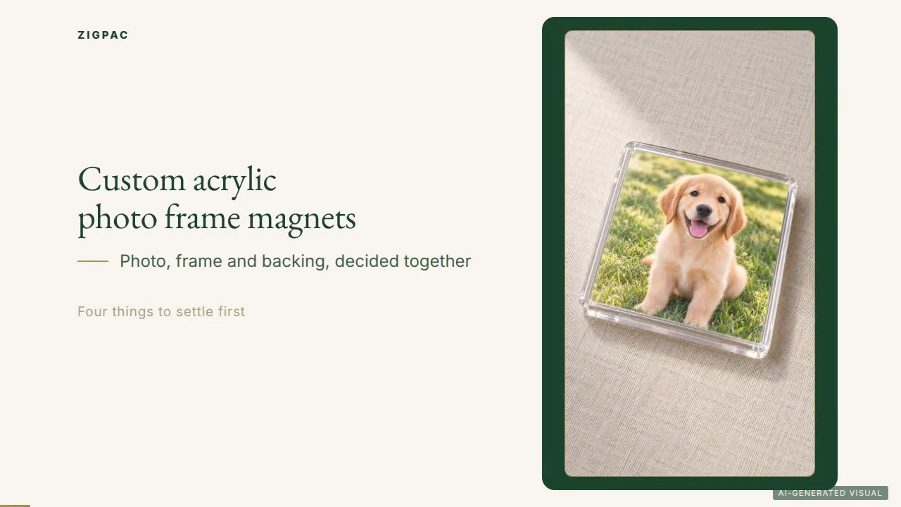 Ímanes personalizados de moldura acrílica para fotografias, para frigoríficos e presentes personalizados: guia em vídeo