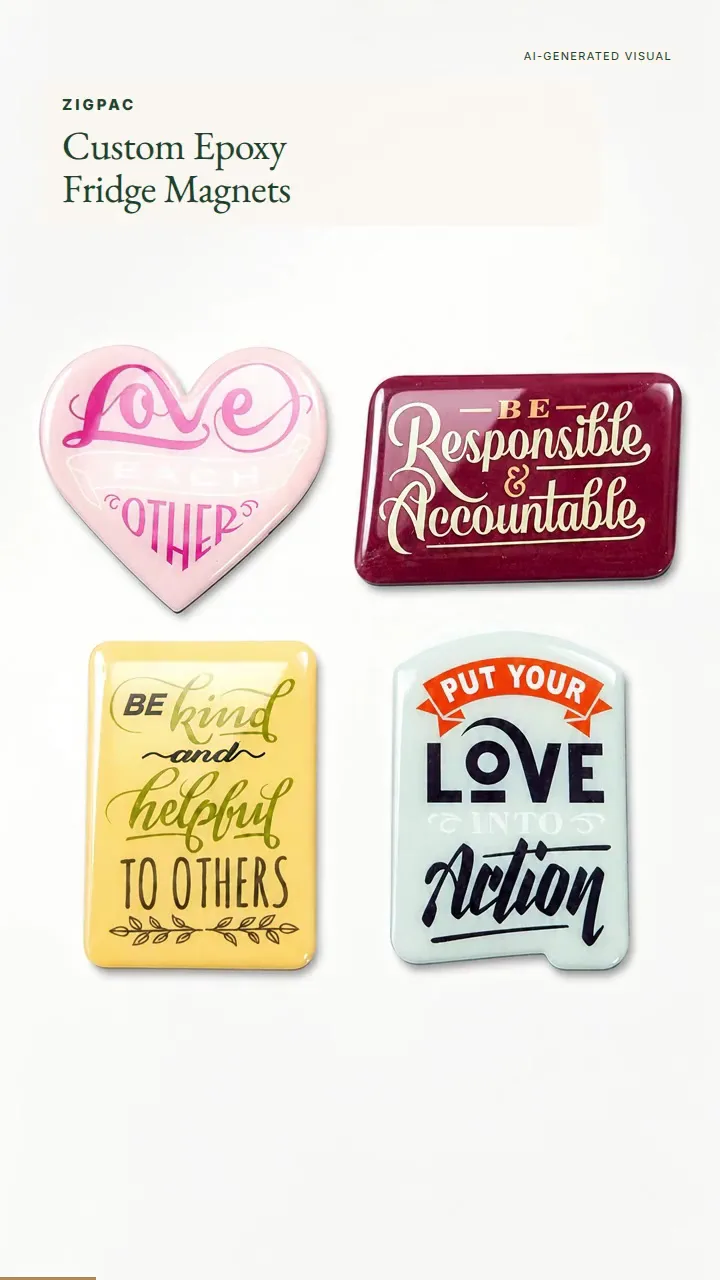 Ímãs de geladeira personalizados em epóxi para logotipos, fotos e lembranças: vídeo curto