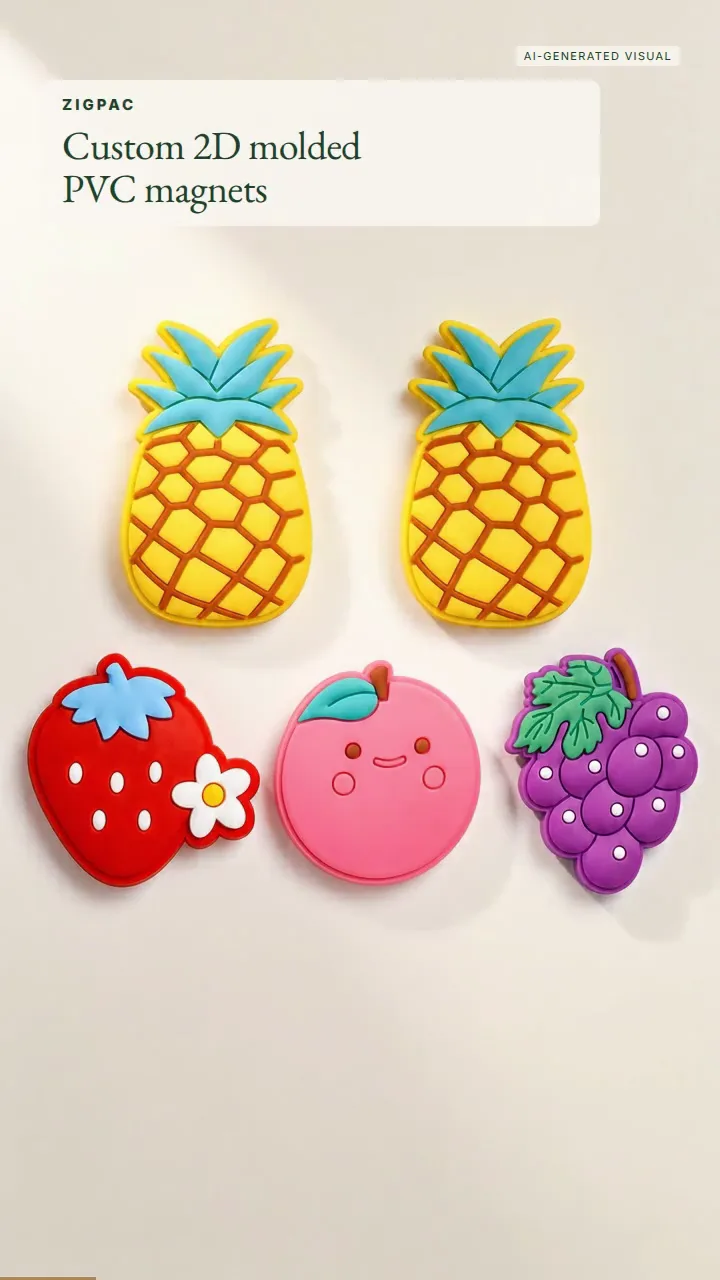Ímãs de Geladeira de Borracha Personalizados: PVC Macio Moldado 2D para Sua Marca: vídeo curto