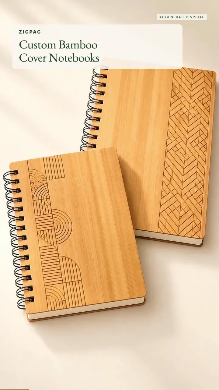 Cadernos de Bambu Personalizados para Brindes Corporativos e Papelaria de Marca: vídeo curto
