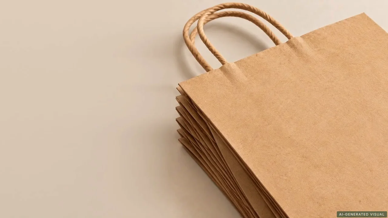 Sacolas de papel kraft marrom personalizadas com alças torcidas: guia em vídeo